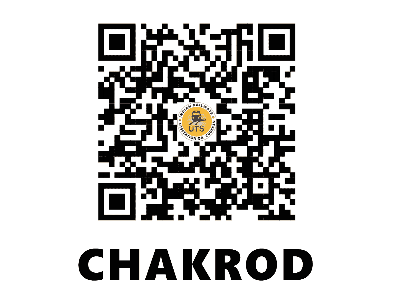 UTS QR Code for CHAKROD - CKOD - WR (MADHYA PRADESH)